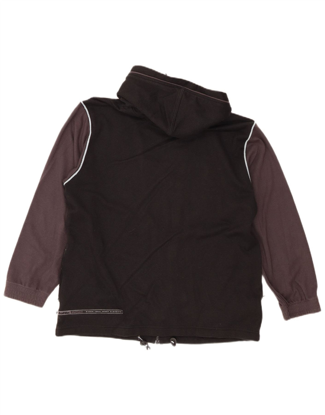 Lotto Pull à capuche zippé pour homme en viscose color block noir moyen