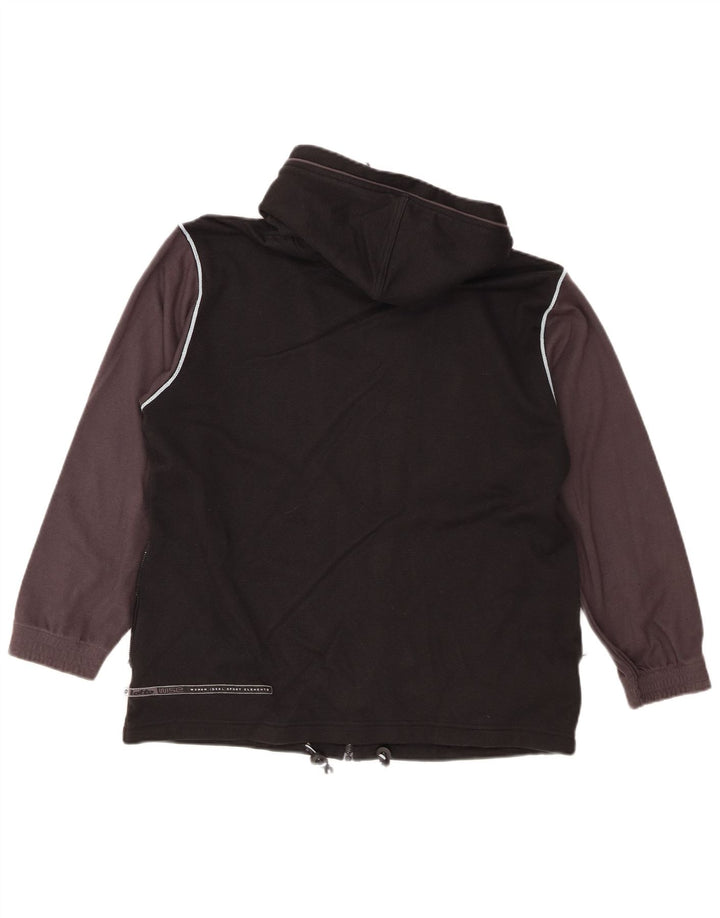 Lotto Pull à capuche zippé pour homme en viscose color block noir moyen