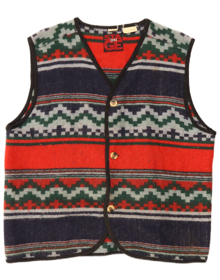 On Stage Gilet Homme Moyen Rayé Multicolore