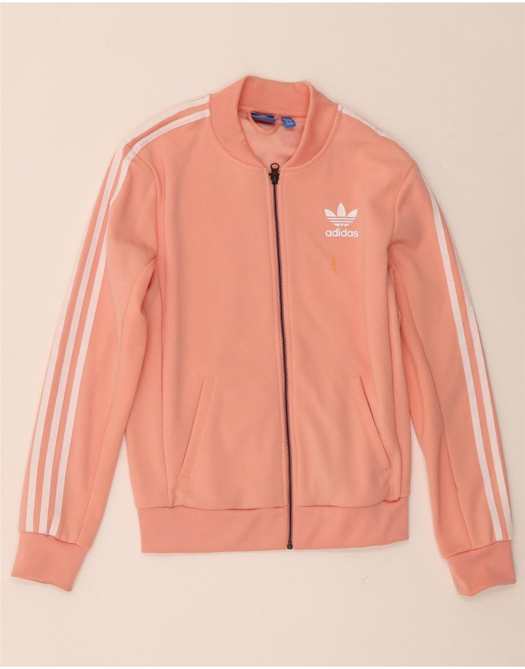 Adidas Veste de survêtement graphique pour femme UK 6 XS Orange Polyester