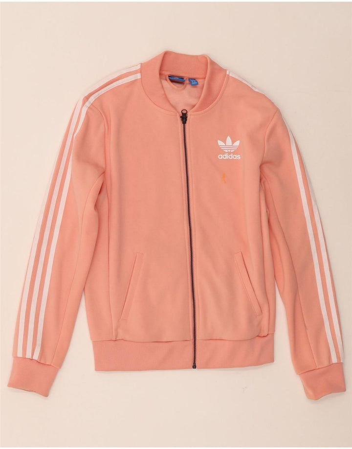Adidas Veste de survêtement graphique pour femme UK 6 XS Orange Polyester