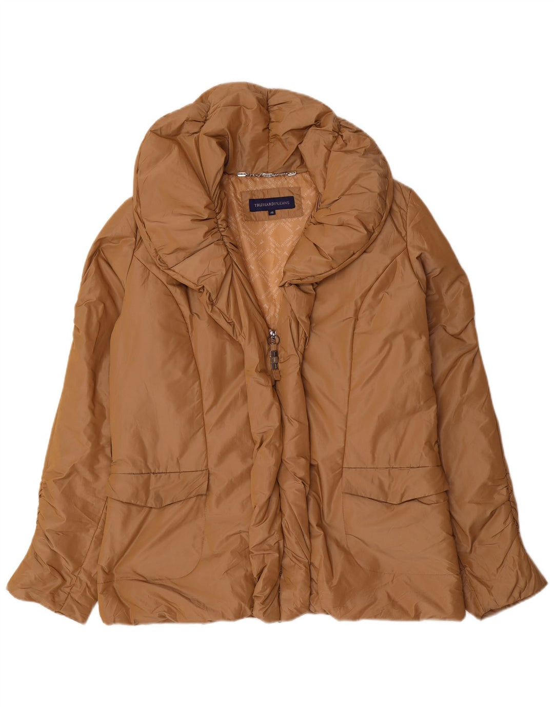 TRUSSARDI JEANS Veste matelassée Femme IT 48 XL Beige Polyester