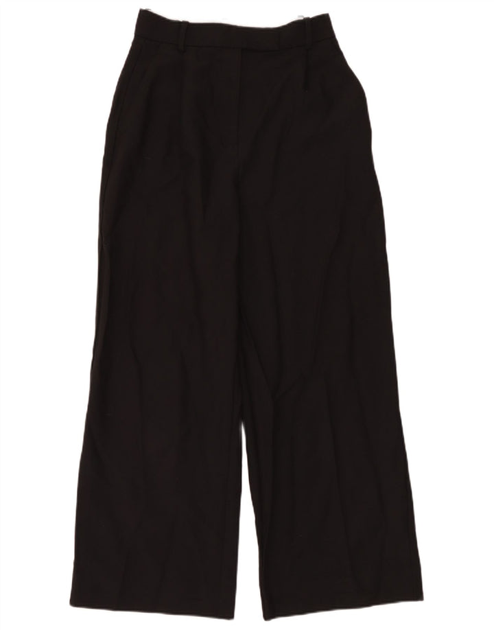 Zara Pantalon de costume large pour femme Petit W26 L28 Noir Polyester