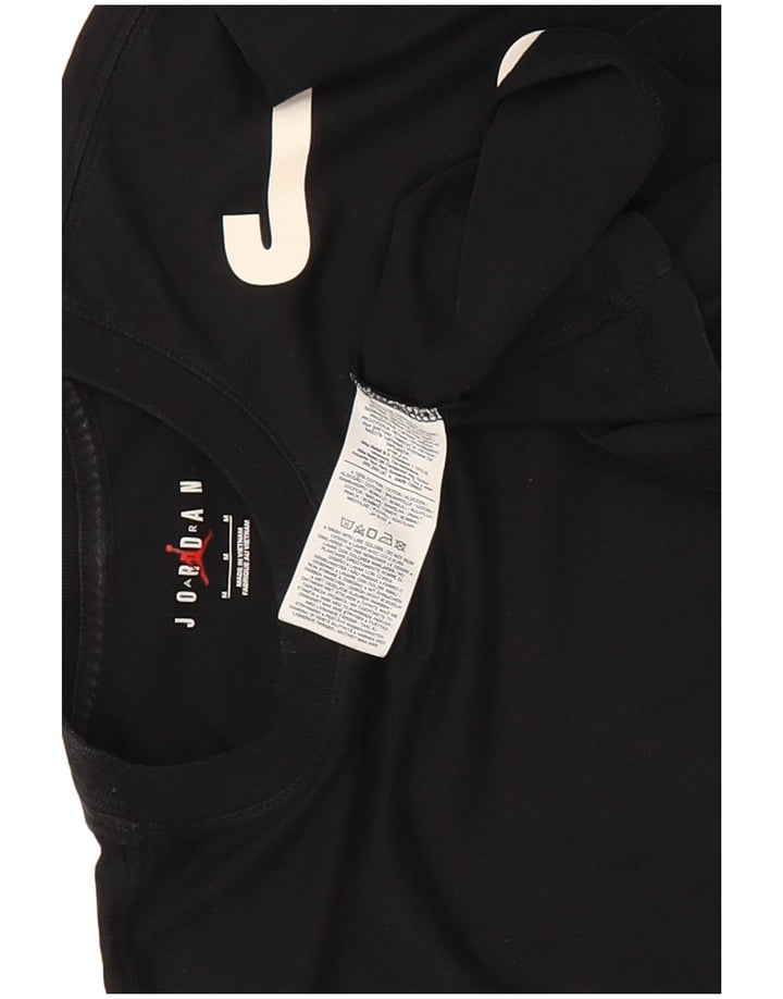 Jordan T-shirt graphique pour homme en coton noir moyen