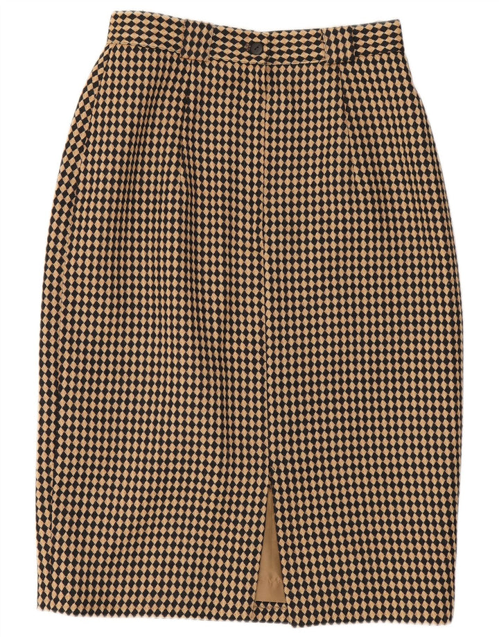 Michael H Jupe crayon pour femme UK 12 Medium W26 Beige Argyle/Diamond Wool