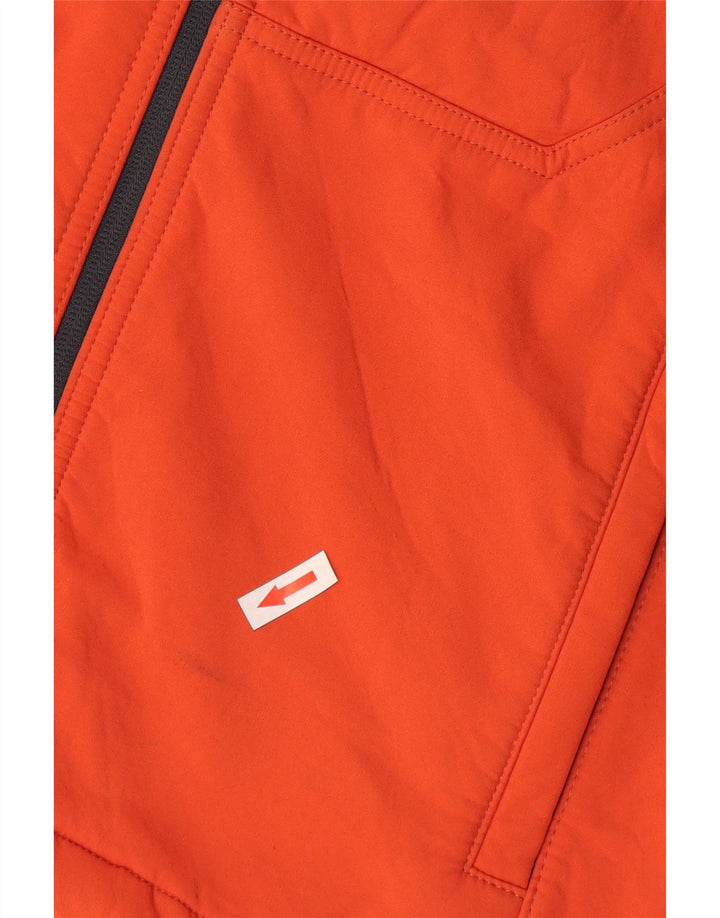Zara Veste coupe-vent à capuche pour homme UK 36 Small Rouge Polyester