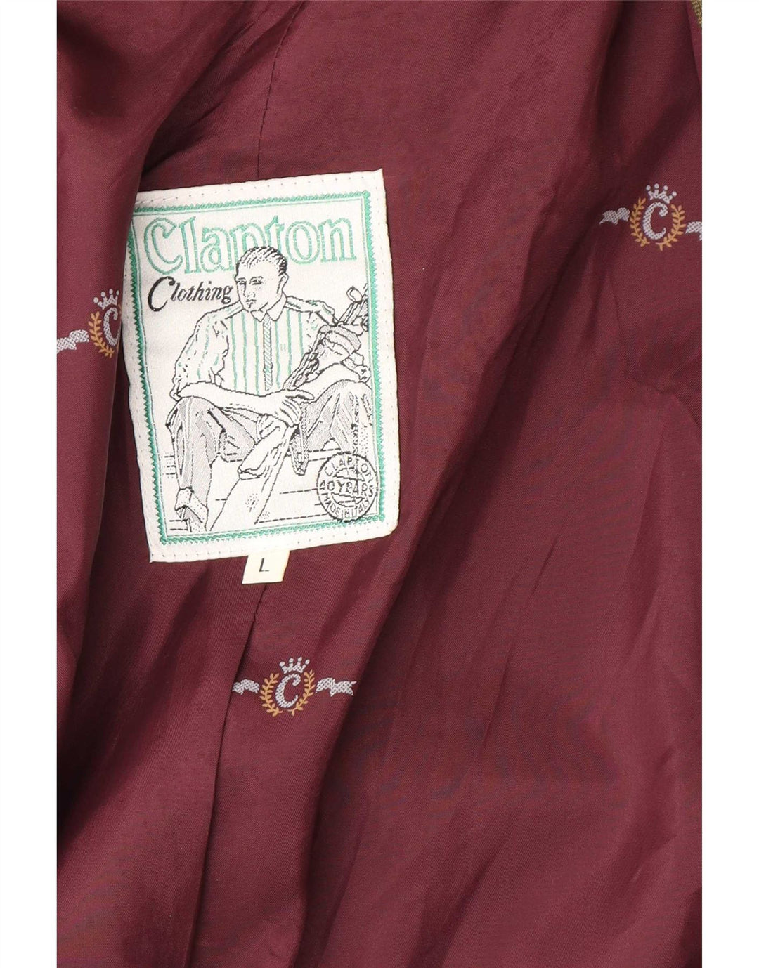 vintage Mens 2 Bouton Blazer Veste UK 40 Grand Pied-de-poule Kaki