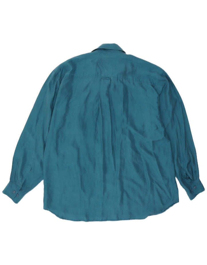 Chemise Homme Vintage Grande Soie Bleue