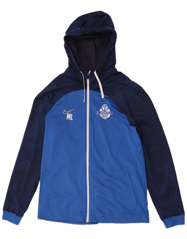 Nike Bocas F.C. Pull à capuche zippé graphique XL Bleu Colourblock