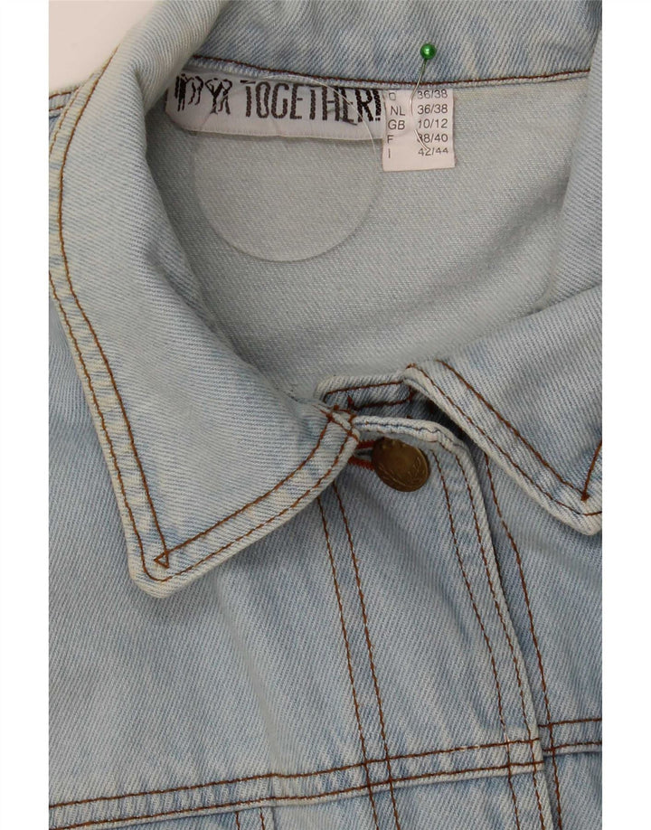 Together Veste en jean surdimensionnée pour femme UK 10 Petite nouveauté en coton bleu