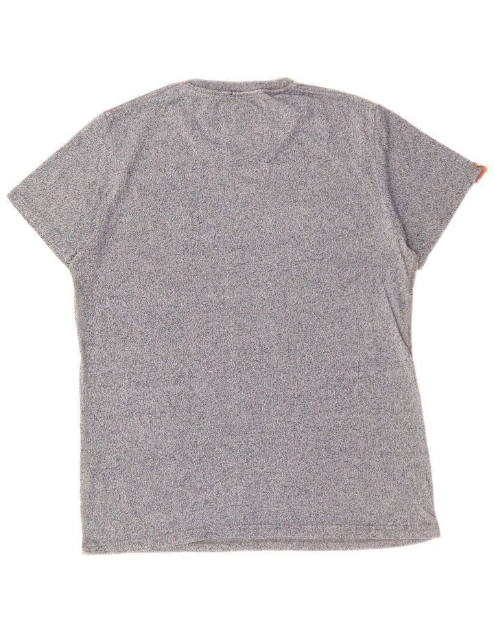 SUPERDRY T-Shirt Homme Top 2XL Gris Moucheté Coton