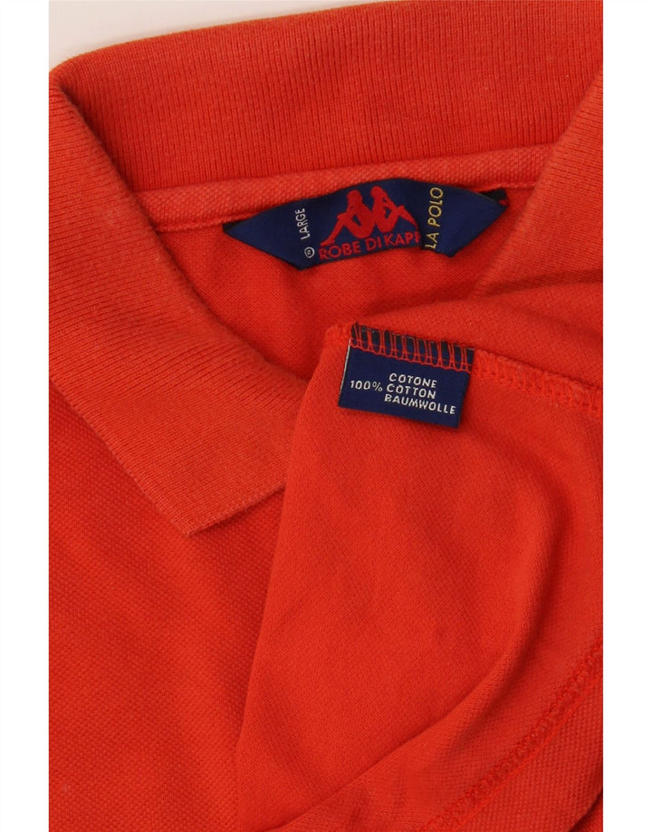 KAPPA Polo Homme Large Orange Coton
