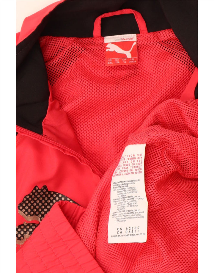 Puma Veste de Survêtement Graphique Garçon 15-16 ans Rouge Colorblock