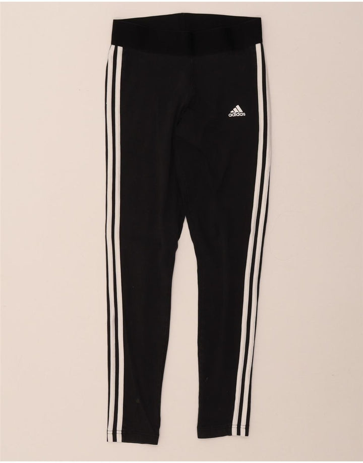 ADIDAS Leggings ajustés pour femmes UK 8/10 Petit coton noir