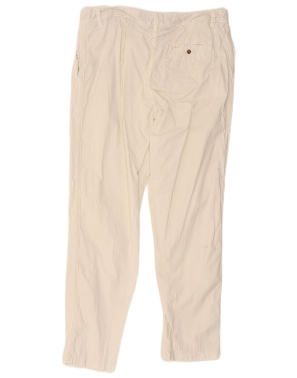 Marks & Spencer Pantalon chino droit pour femme UK 16 Large W36 L29 Blanc