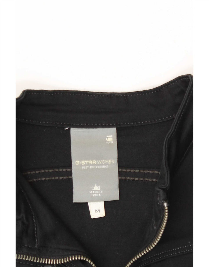 G-Star Robe basique à manches longues pour femme UK 12 en coton noir moyen