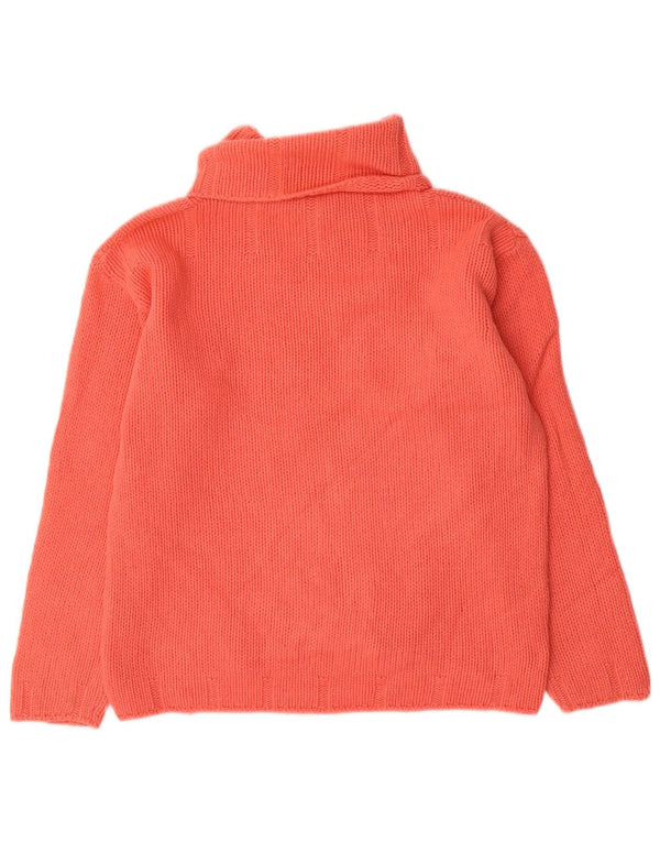 Laura Berlucchi Pull col roulé pour femme UK 16 Large laine d'agneau rose