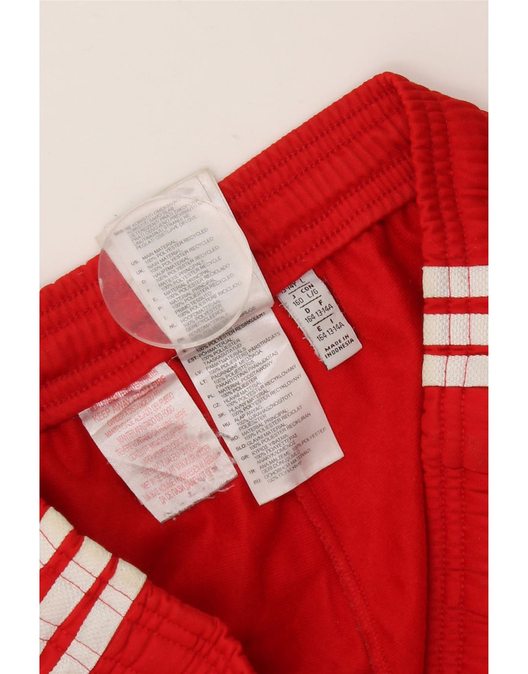 ADIDAS Pantalon de Survêtement Garçon Joggers 13-14 ans Rouge Polyester
