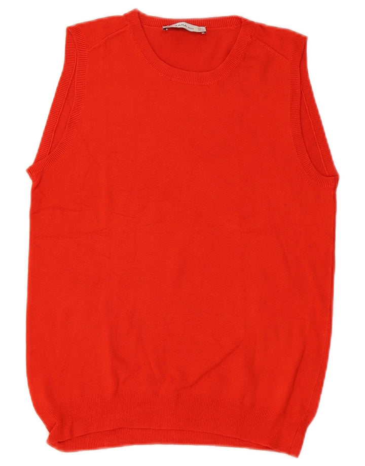 Zara Womens Vest Débardeur UK 14 Large Rouge