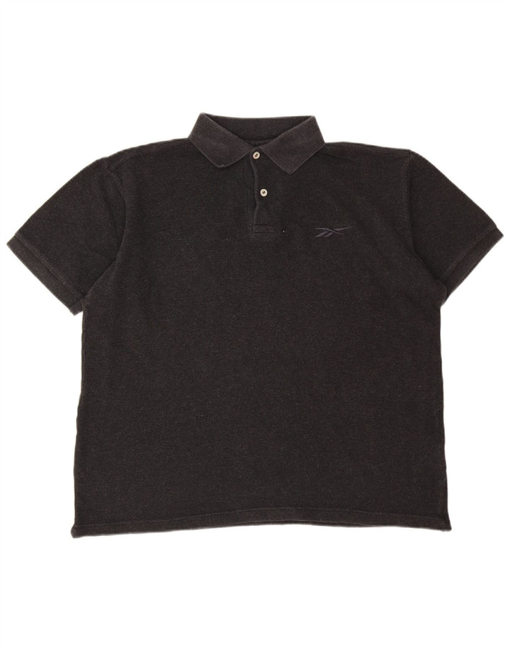 Reebok Polo Homme Large Gris Coton