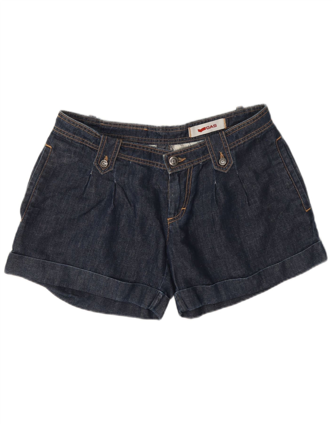 Gas Short En Jean Femme W29 Bleu Marine Moyen Coton