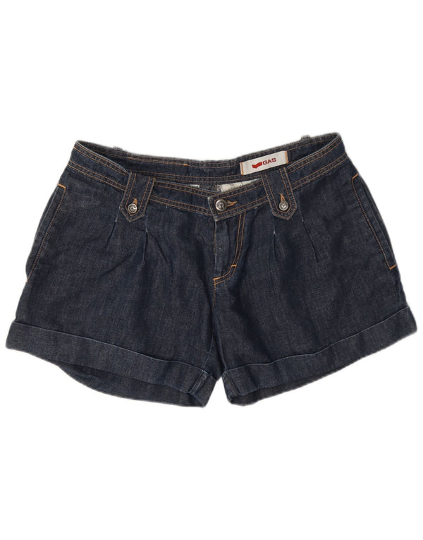 Gas Womens Denim Shorts W29 Medium Navy Blue Cotton