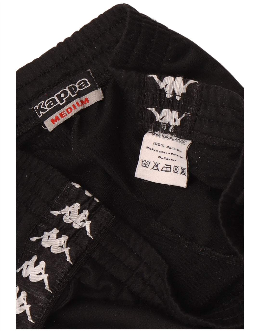 Kappa Pantalon de Survêtement Graphique Homme Noir Moyen Polyester