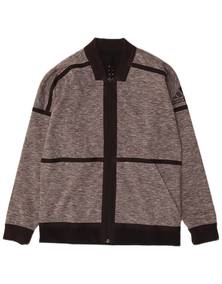 Adidas Veste de survêtement réversible pour homme Taille S Gris Colorblock