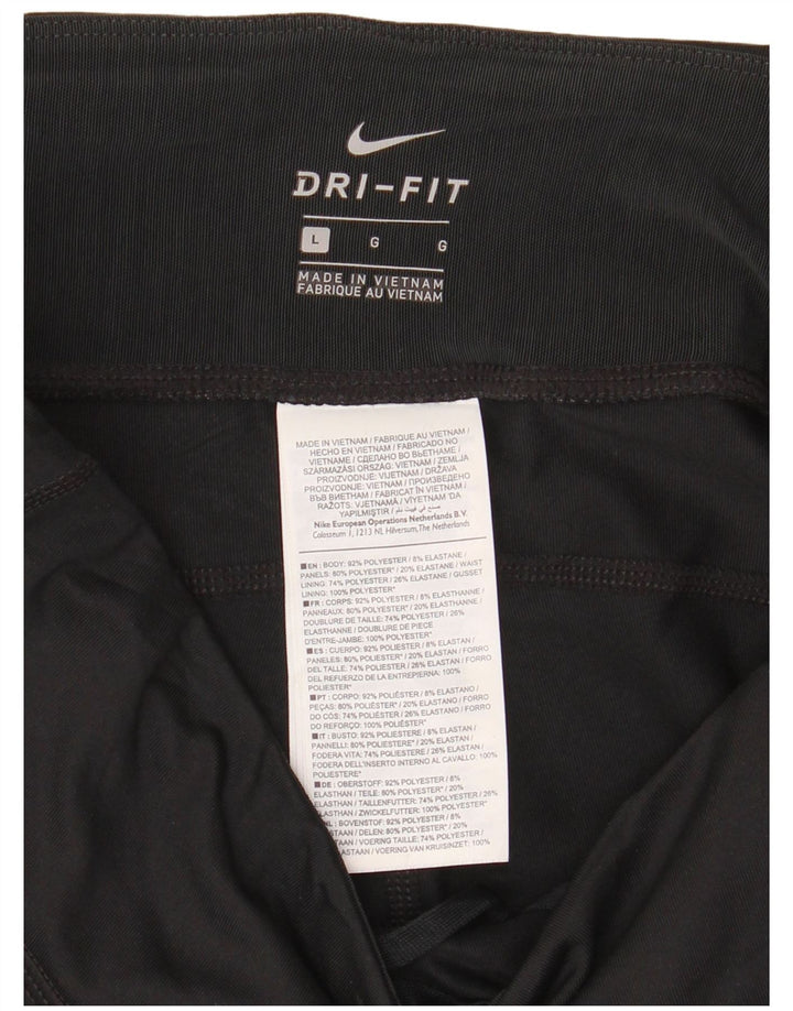 Legging Nike Dri Fit pour femme UK 14 Large Noir Polyester