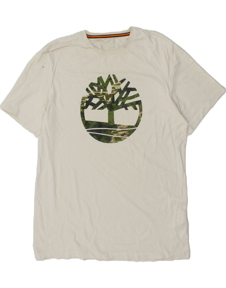 TIMBERLAND T-Shirt Graphique Homme Large Blanc