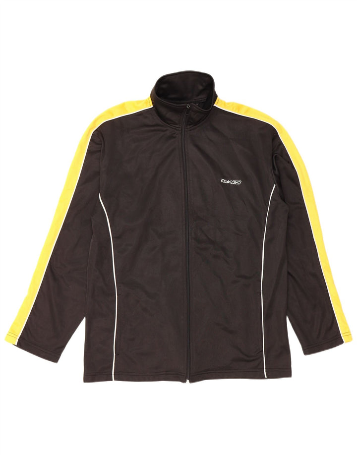 REEBOK Veste de Survêtement Homme Noir Moyen Polyester Colorblock