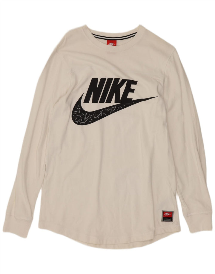 Nike Haut graphique à manches longues en coton blanc moyen pour homme