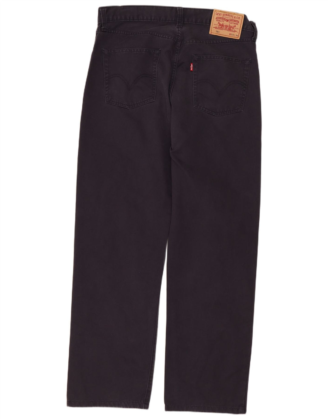 Levi's Jean Droit 751 Homme Bleu Marine W33 L29 Coton