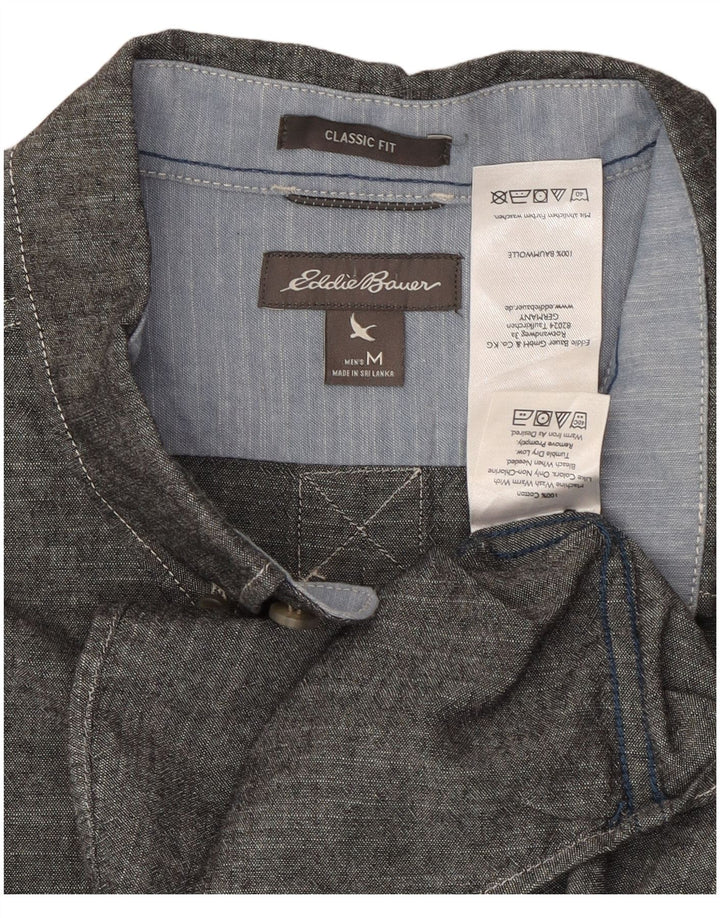 EDDIE BAUER Chemise Classique Homme Gris Moyen Coton
