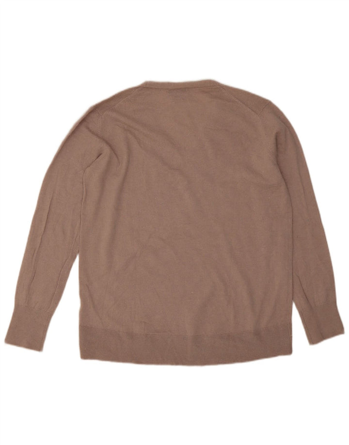 Massimo Dutti Pull surdimensionné à col en V pour femme UK 6 XS Gris