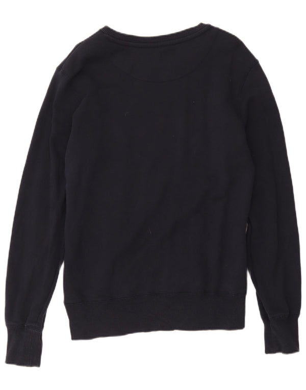 Nike Sweat-shirt graphique pour femme UK 14 en coton bleu marine moyen