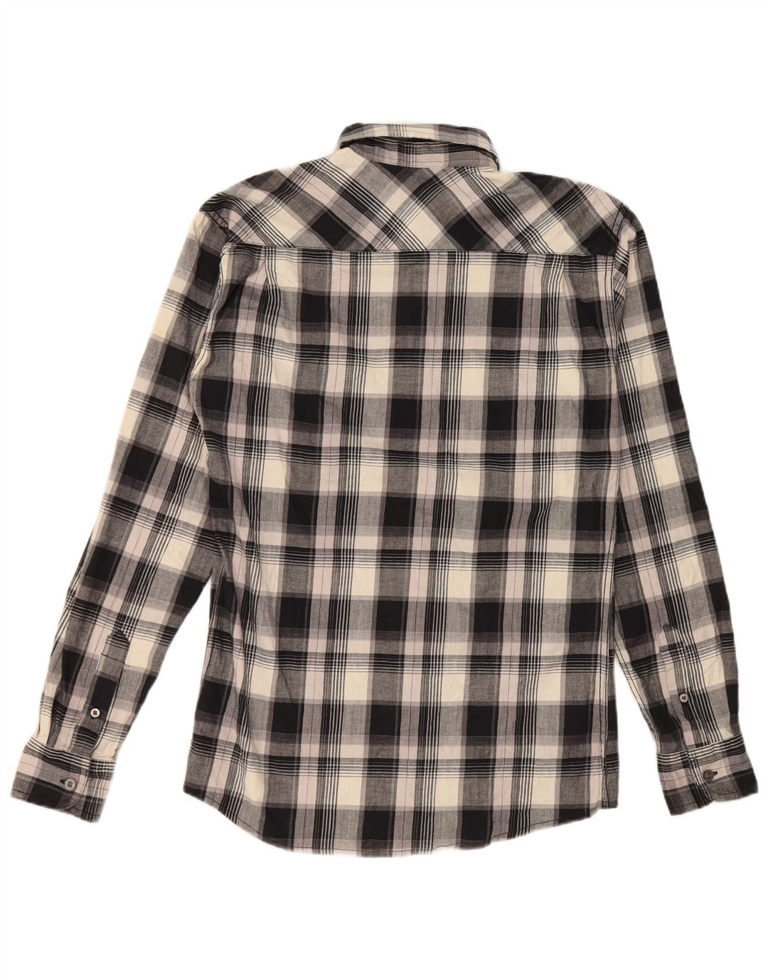 Wrangler Chemise en flanelle à carreaux pour homme, coupe régulière, petit coton noir à carreaux