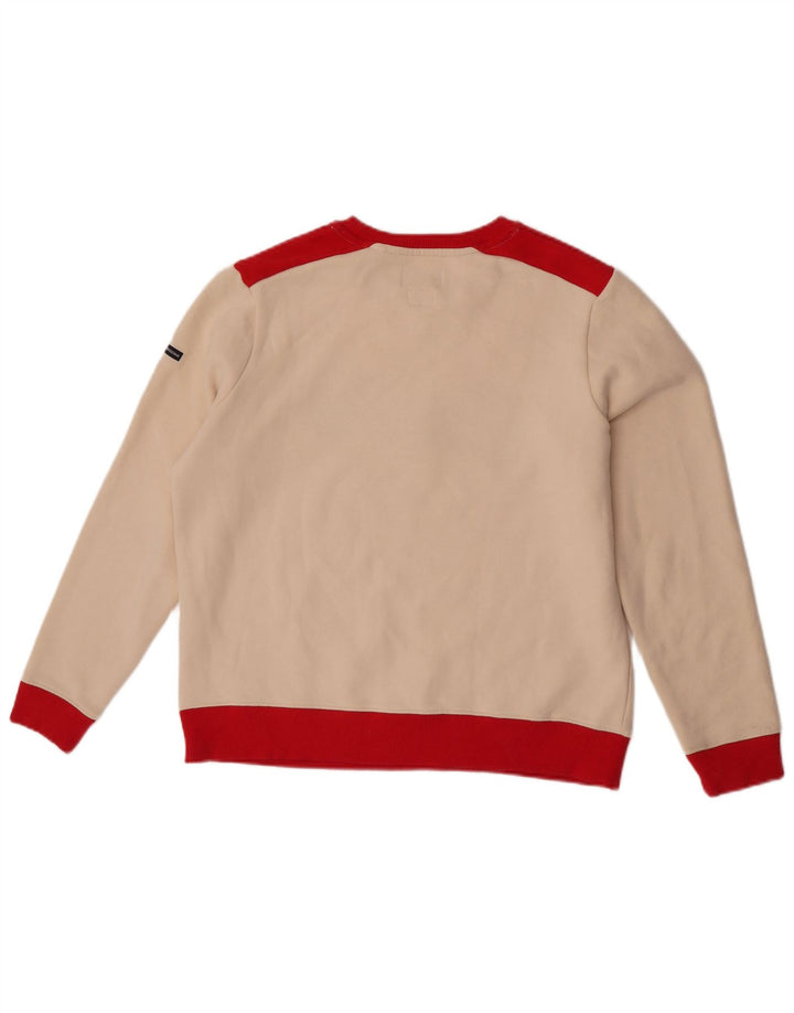 Superdry Sweat-shirt pour femme UK 12 Medium Off White Colourblock