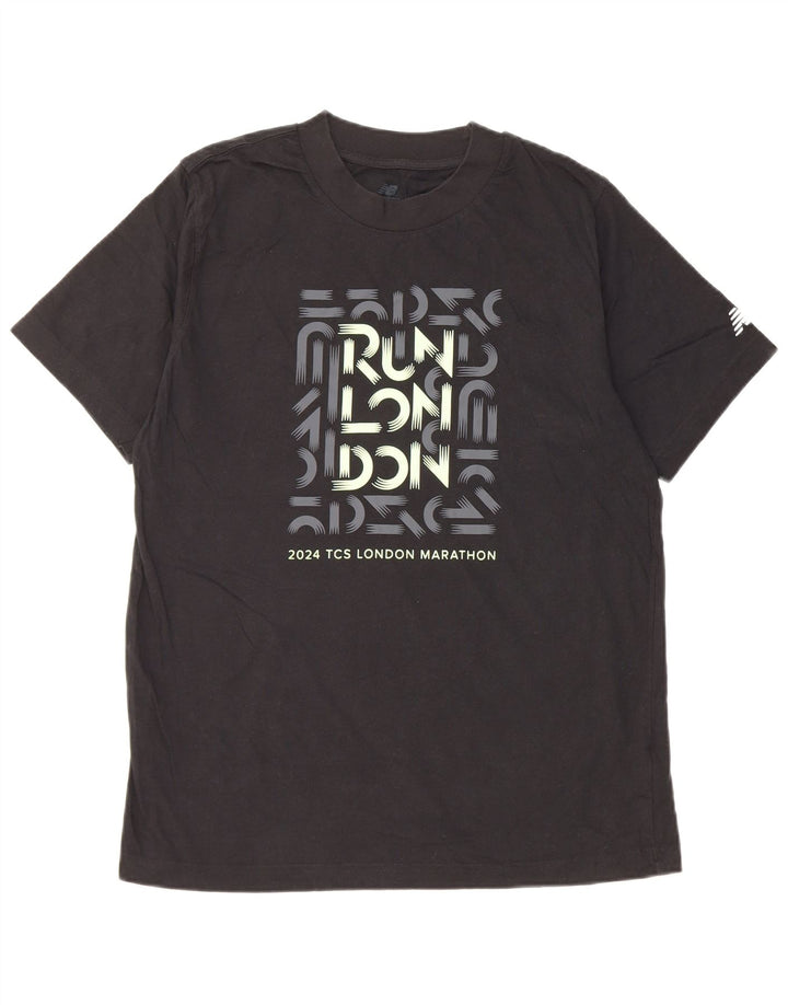 New Balance T-Shirt Graphique Homme Noir Moyen Coton
