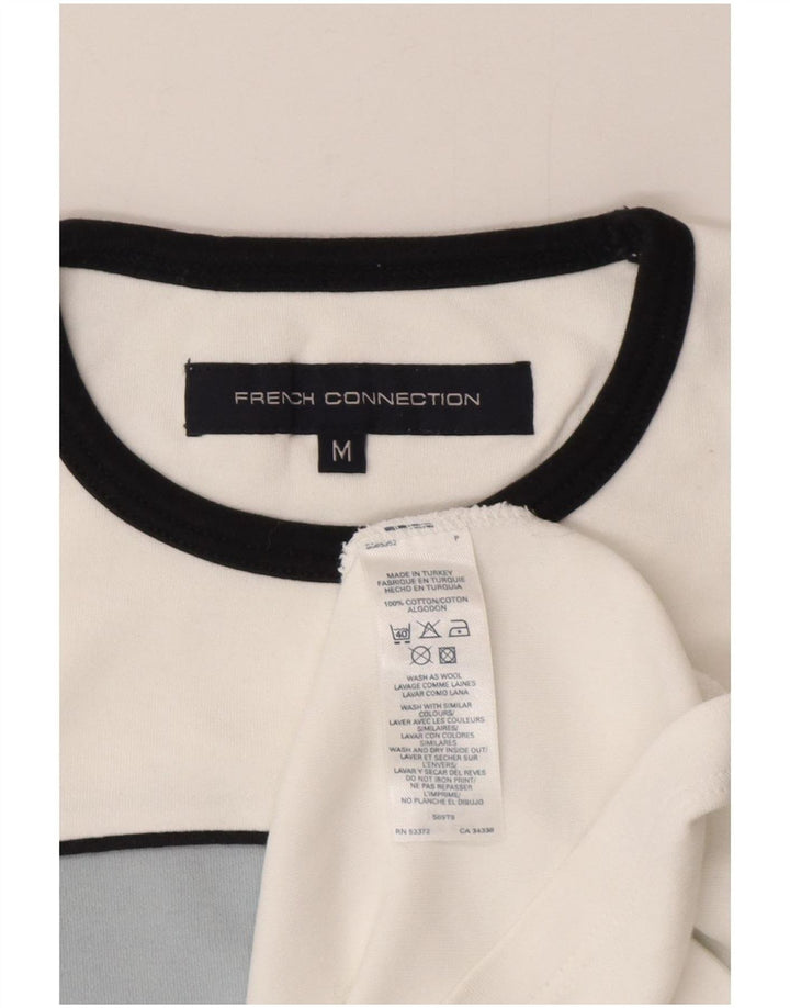 French Connection T-Shirt Homme Blanc Moyen Coton Colorblock