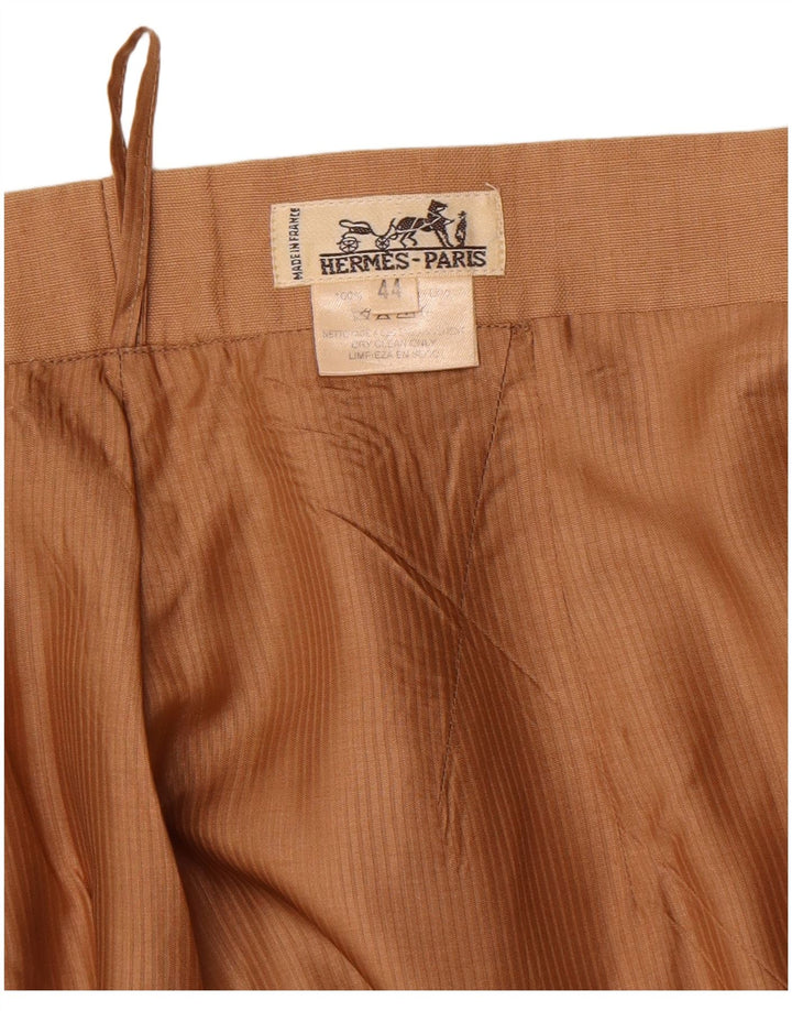 HERMES Jupe Droite Femme IT 44 Medium W30 Lin Beige