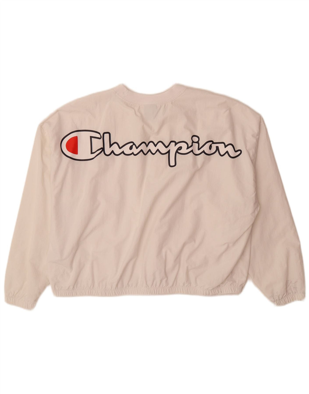 Champion Haut de survêtement surdimensionné graphique pour femme UK 10 Small Blanc