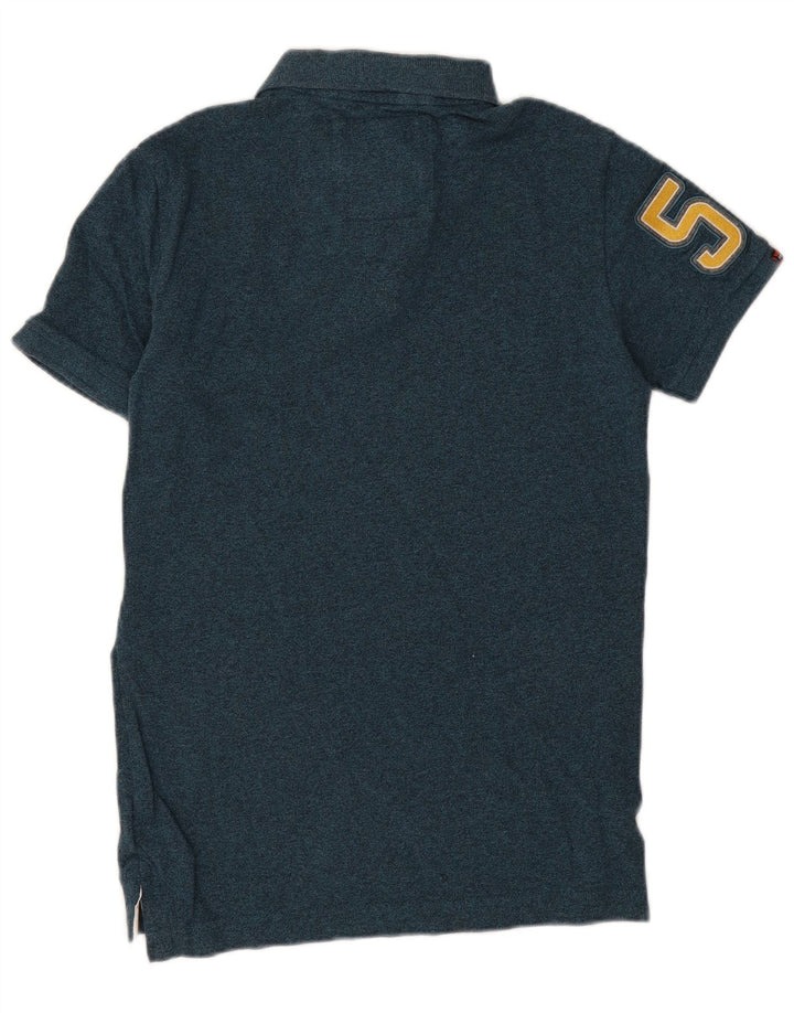Superdry Polo Graphique Homme Petit Bleu Coton