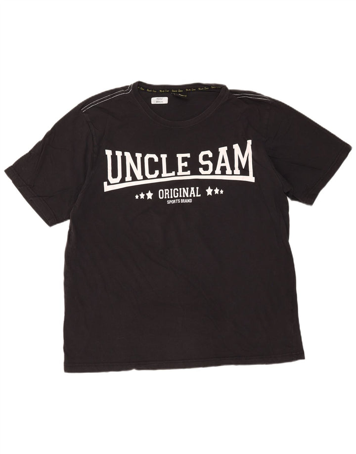 Oncle Sam T-shirt graphique pour homme Grand noir
