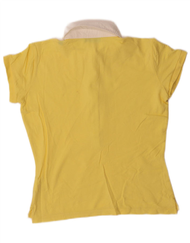 Polo Femme Trussardi UK 10 Small Jaune Coton
