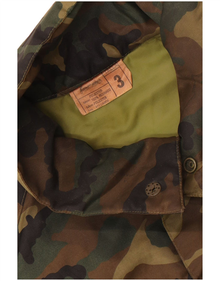 veste militaire homme vintage UK 42 XL Kaki Camouflage Polyester