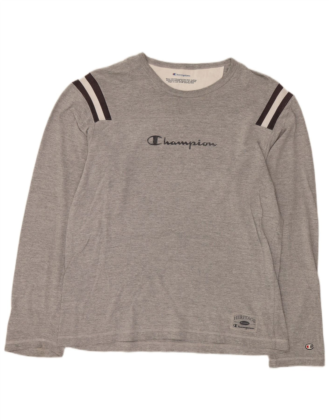 Champion Haut Graphique Homme Manches Longues 2XL Gris Coton