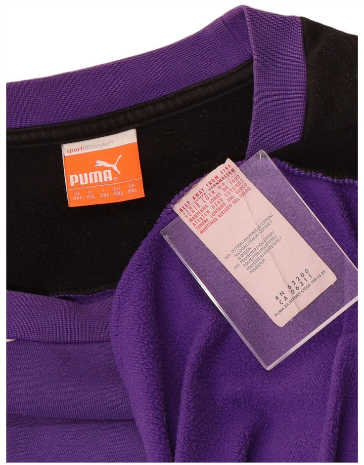 PUMA Osnabruck Sweatshirt Jumper 2XL Violet Colorblock Coton