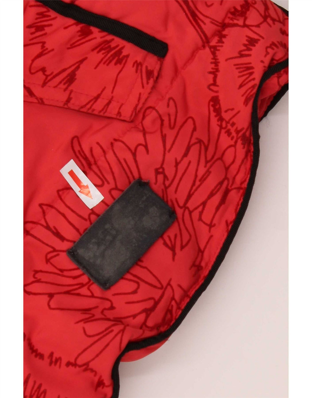 Desigual Veste matelassée à capuche pour femme EU 44 XL Rouge Floral Polyester