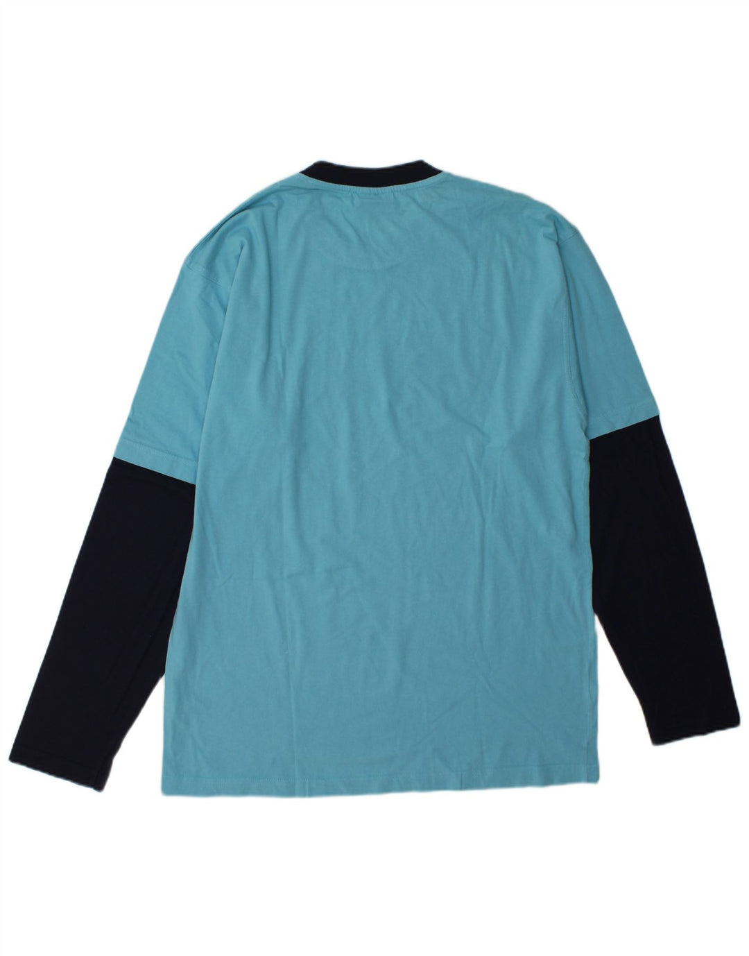 Fila Haut graphique à manches longues pour hommes, grand, bleu, colour block